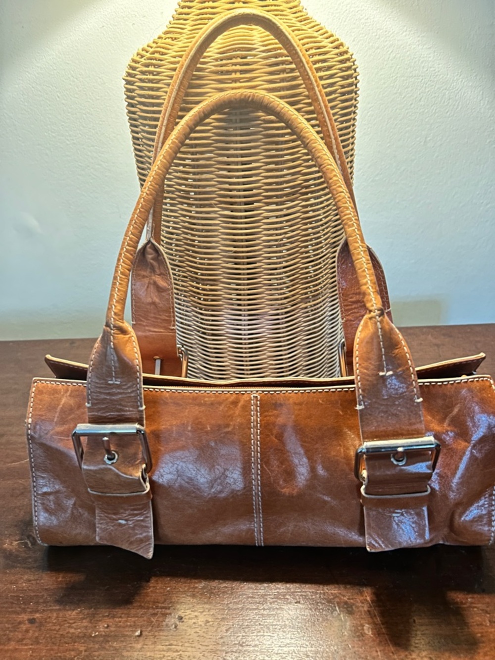 Vintage 90s Kenneth Cole Baguette buckle bag